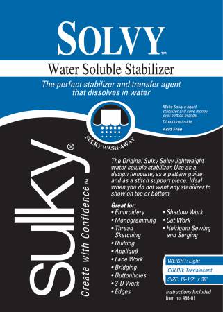 Sulky Solvy Lightweight Water Soluble Stabilizer