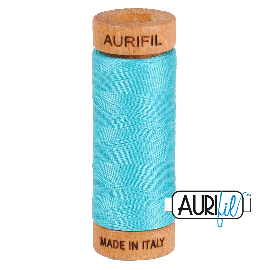 5005 Medium Turquoise  - Aurifil 80wt Thread 300yd/274m