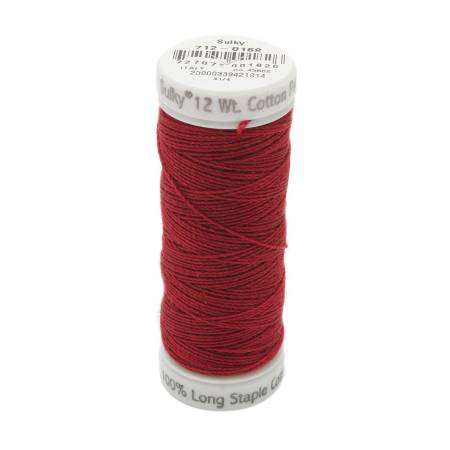 Sulky Cotton 12wt Petites 0169 Cabernet Red  50yd Snap End Spool