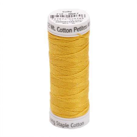 Sulky Cotton 12wt Petites 0567 Butterfly Gold  50yd Snap End Spool