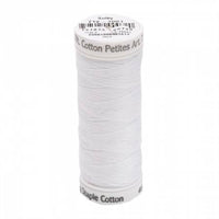 Sulky Cotton 12wt Petites 1001 Bright White  50yd Snap End Spool