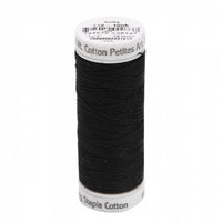 Sulky Cotton 12wt Petites 1005 Black  50yd Snap End Spool