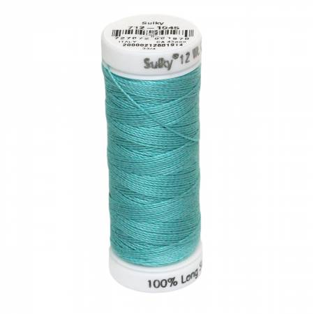Sulky Cotton 12wt Petites 1045 Light Teal  50yd Snap End Spool