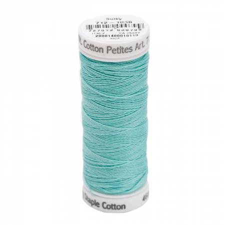Sulky Cotton 12wt Petites 1046 Teal  50yd Snap End Spool