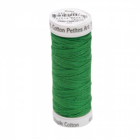 Sulky Cotton 12wt Petites 1051 Xmas Green  50yd Snap End Spool