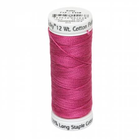 Sulky Cotton 12wt Petites 1109 Hot Pink  50yd Snap End Spool