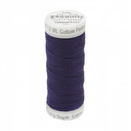 Sulky Cotton 12wt Petites 1112 Royal Purple  50yd Snap End Spool