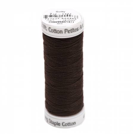Sulky Cotton 12wt Petites 1131 Cloister Brown  50yd Snap End Spool