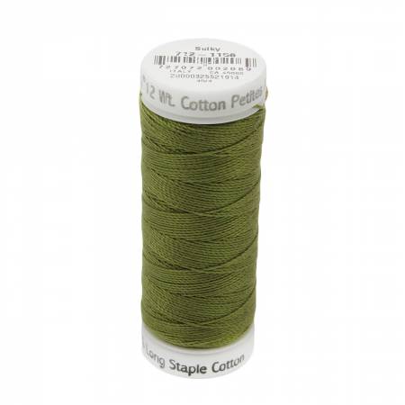 Sulky Cotton 12wt Petites 1156 Light Army Green  50yd Snap End Spool