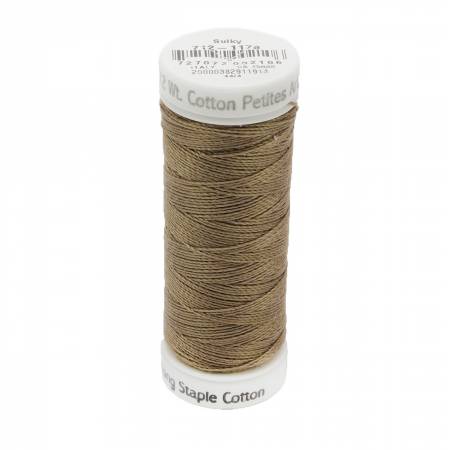 Sulky Cotton 12wt Petites 1179 Dark Taupe  50yd Snap End Spool