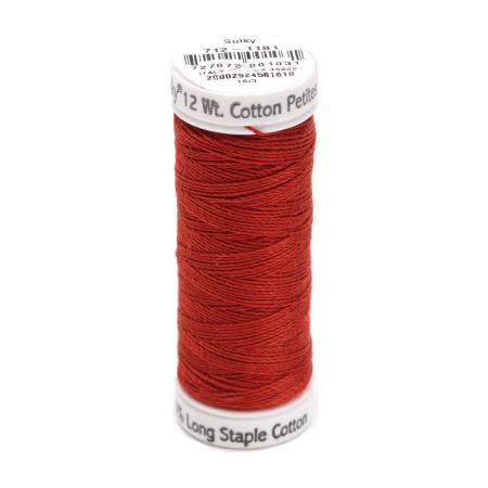 Sulky Cotton 12wt Petites 1181 Rust  50yd Snap End Spool