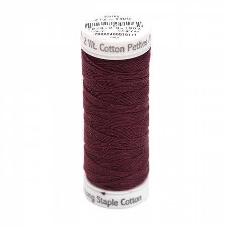 Sulky Cotton 12wt Petites 1189 Dark Chestnut  50yd Snap End Spool