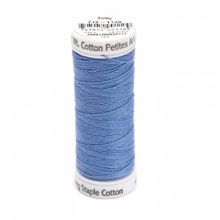 Sulky Cotton 12wt Petites 1198 Dusty Navy  50yd Snap End Spool
