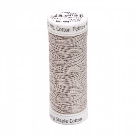 Sulky Cotton 12wt Petites 1218 Silver Gray  50yd Snap End Spool