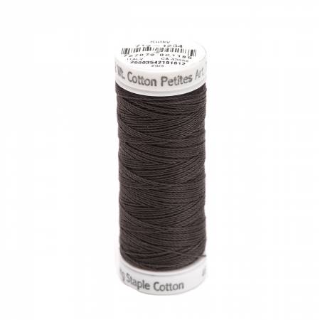 Sulky Cotton 12wt Petites 1234 Almost Black  50yd Snap End Spool