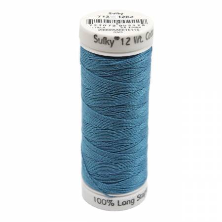 Sulky Cotton 12wt Petites 1252 Bright Peacock  50yd Snap End Spool