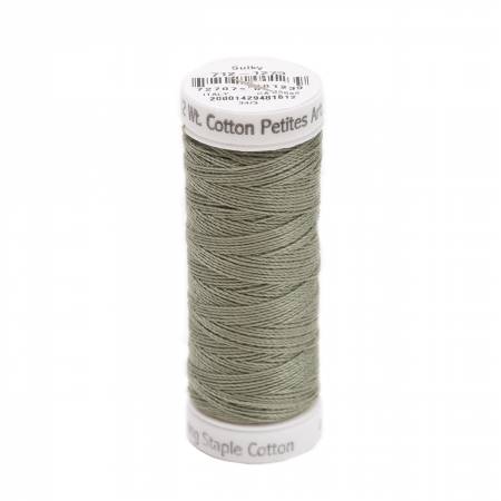 Sulky Cotton 12wt Petites 1270 Dark Gray Khaki  50yd Snap End Spool