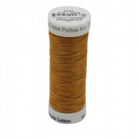 Sulky Cotton 12wt Petites 1826 Galley Gold  50yd Snap End Spool