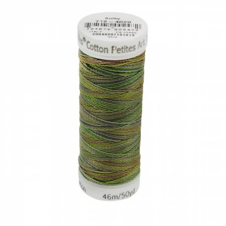 Sulky Cotton 12wt Petites 4020 Moss Medley  50yd Snap End Spool
