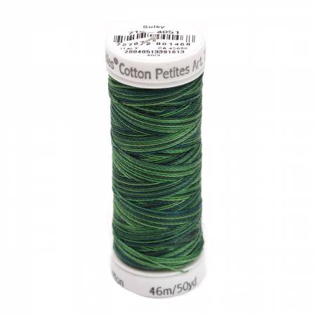 Sulky Cotton 12wt Petites 4051 Forever Green  50yd Snap End Spool