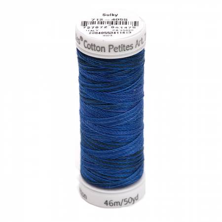 Sulky Cotton 12wt Petites 4055 Royal Navy  50yd Snap End Spool