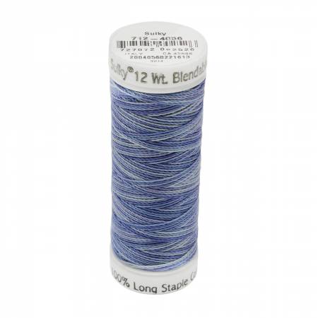 Sulky Cotton 12wt Petites 4056 Periwinkles  50yd Snap End Spool