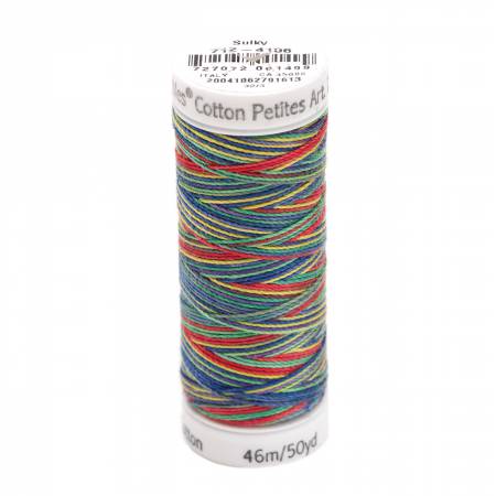 Sulky Cotton 12wt Petites 4106 Primaries  50yd Snap End Spool