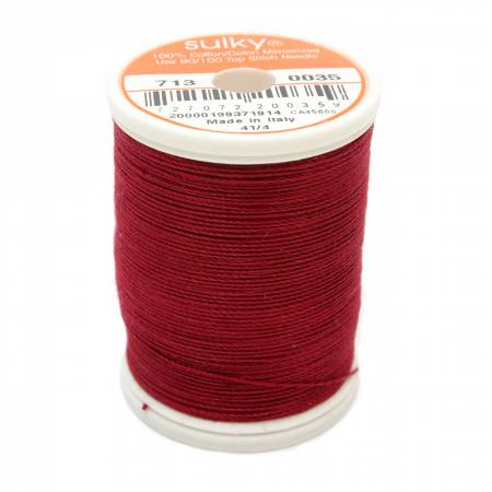 Sulky Cotton 12wt Thread 0035 Merlot Wine  330yd Spool