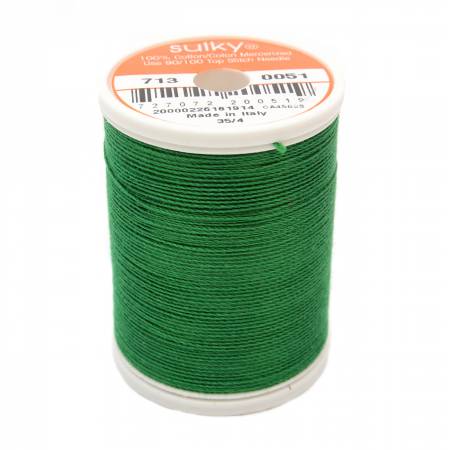 Sulky Cotton 12wt Thread 0051 Jolly Green  330yd Spool