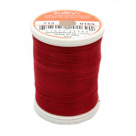 Sulky Cotton 12wt Thread 0169 Cabernet Red  330yd Spool
