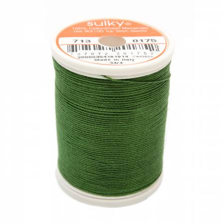 Sulky Cotton 12wt Thread 0175 Palm Green  330yd Spool