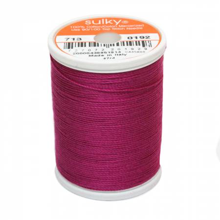 Sulky Cotton 12wt Thread 0192 Plum Dandy  330yd Spool