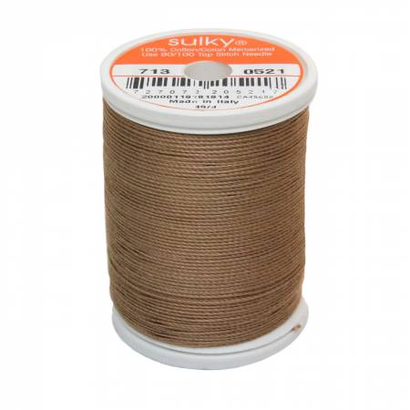 Sulky Cotton 12wt Thread 0521 Nutmeg  330yd Spool