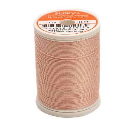 Sulky Cotton 12wt Thread 1015 Medium Peach  330yd Spool