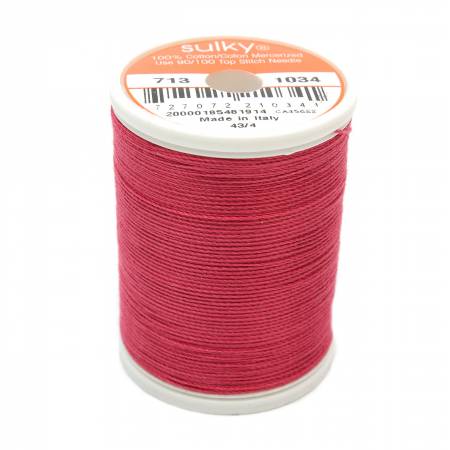 Sulky Cotton 12wt Thread 1034 Burgundy  330yd Spool