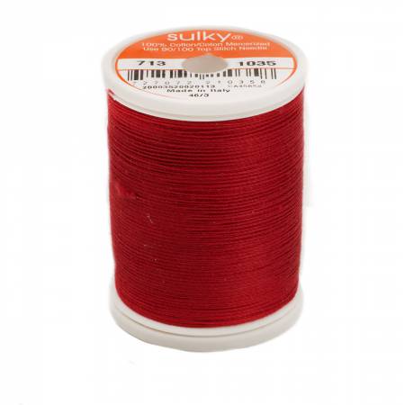 Sulky Cotton 12wt Thread 1035 Dark Burgundy  330yd Spool