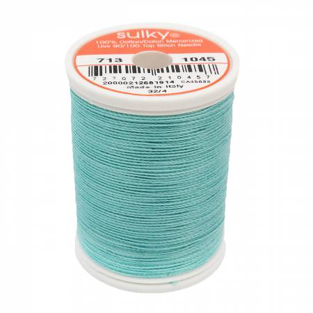 Sulky Cotton 12wt Thread 1045 Light Teal  330yd Spool