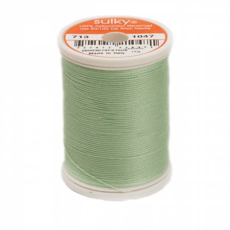Sulky Cotton 12wt Thread 1047 Mint Green  330yd Spool