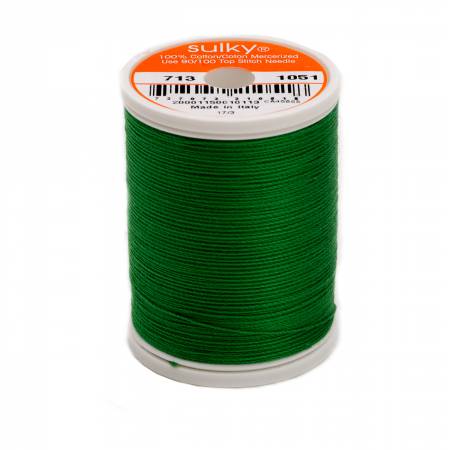 Sulky Cotton 12wt Thread 1051 Xmas Green  330yd Spool