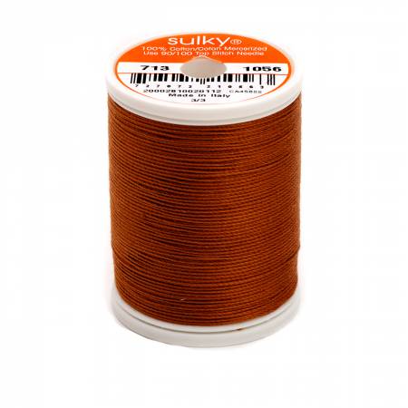 Sulky Cotton 12wt Thread 1056 Medium Tawny Tan  330yd Spool