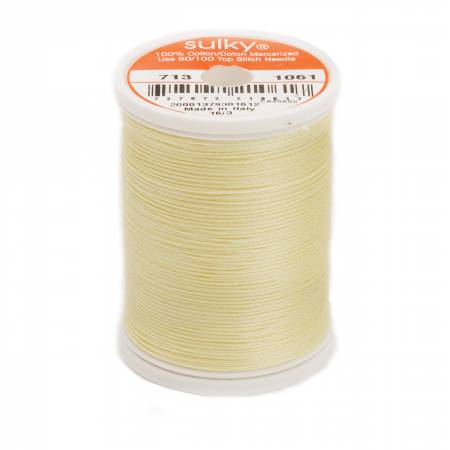 Sulky Cotton 12wt Thread 1061 Pale Yellow  330yd Spool