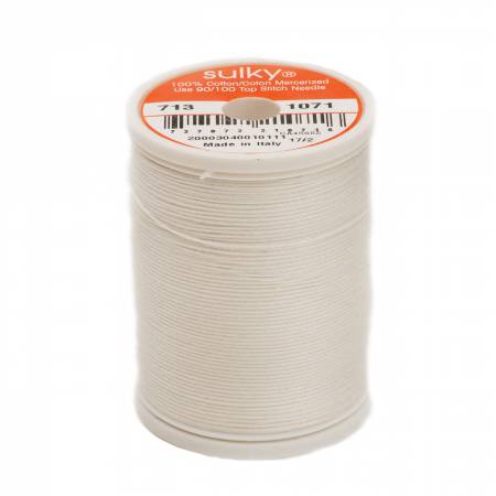 Suli Thread Sulky 12wt Cotton Thread - 330yd Spool - Off White #1071 – Red Rock Threads