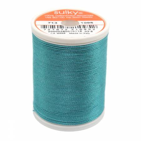Sulky Cotton 12wt Thread 1095 Turquoise  330yd Spool