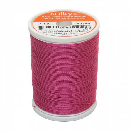 Sulky Cotton 12wt Thread 1109 Hot Pink  330yd Spool