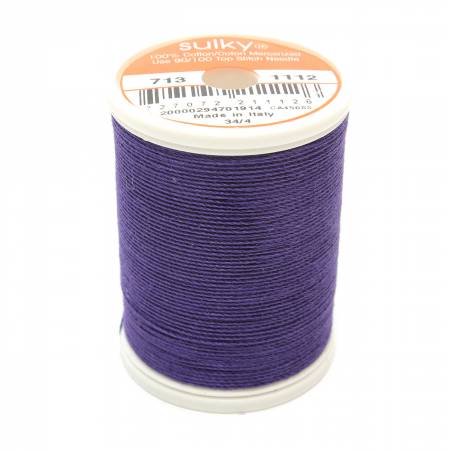 Sulky Cotton 12wt Thread 1112 Royal Purple  330yd Spool