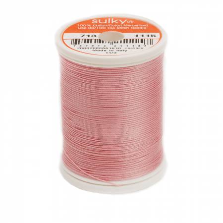 Sulky Cotton 12wt Thread 1115 Light Pink  330yd Spool