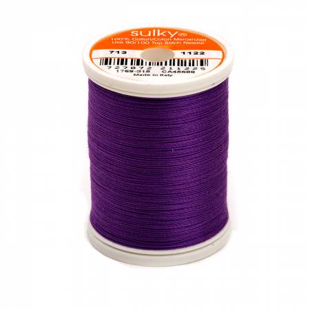 Sulky Cotton 12wt Thread 1122 Purple  330yd Spool