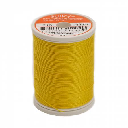 Sulky Cotton 12wt Thread 1124 Sun Yellow  330yd Spool