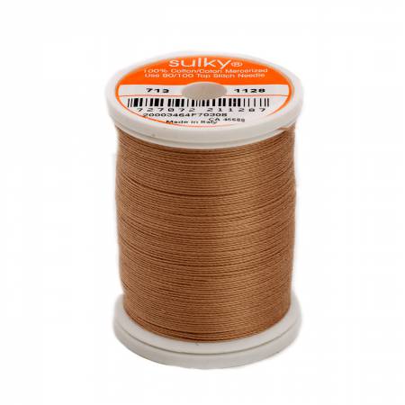 Sulky Cotton 12wt Thread 1128 Dark Ecru  330yd Spool