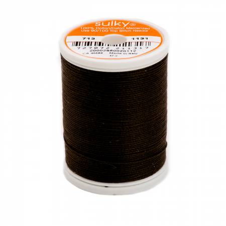 Sulky Cotton 12wt Thread 1131 Cloister Brown  330yd Spool